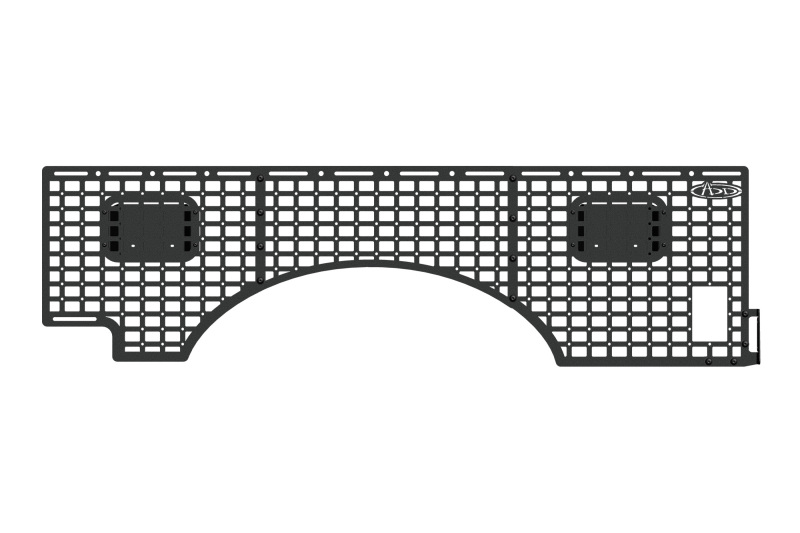 Ford F-250 Molle Panels - Passenger Side - Addictive Desert Designs - Bedside Accessory Mounting Panels - Hammer Black - `23-`26